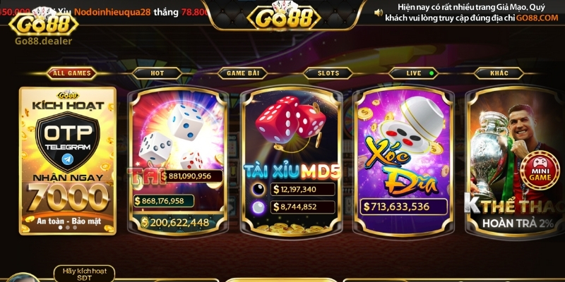 Danh sách các sản phẩm cá độ tiêu biểu tại Go88