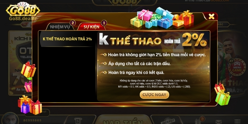 Sân chơi có chính sách ưu đãi hào phóng, update thường xuyên